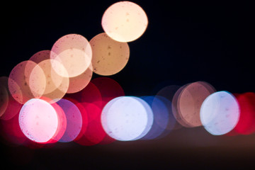 Colorful Bokeh in closeup shot