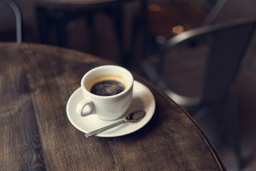 cup of coffee on table