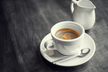 cup of coffee on table