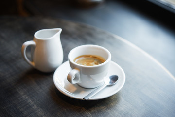 cup of coffee on table