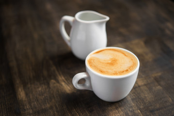 cup of coffee on table