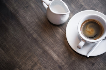 cup of coffee on table
