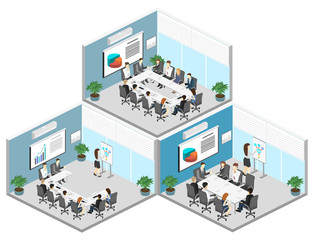 Business meeting in office Business presentation meeting in an office