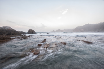 Wild coastline de La Gueirua ,Asturies,Spain.
