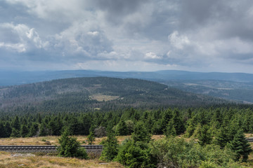 The landscape of mountain in Harz, Germany