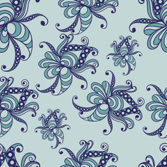 Fototapeta na wymiar Seamless pattern with floral ornament 4