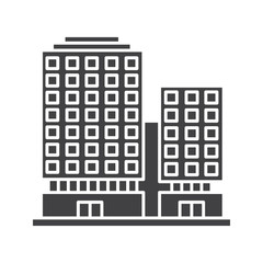 Office building glyph icon