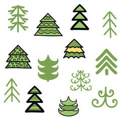 Set of Christmas tree
