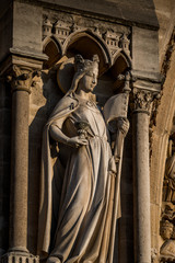 Notre-Dame de Paris, a medieval Catholic cathedral on the Île de la Cité in the fourth...
