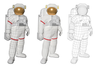 astronaut standing and looking at the camera © Alfonsodetomas