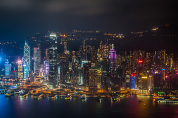 Fototapeta na wymiar View of Hong Kong Skyline