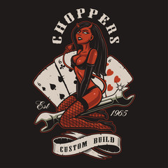 rockabilly girl devil (color version) (raster version)