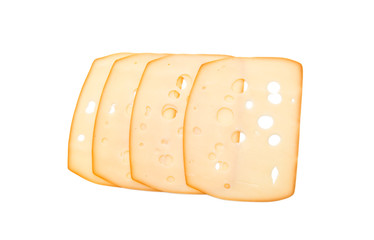 cheese sliced isolated