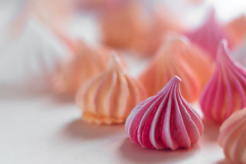 Many Meringue, pattern on white background.