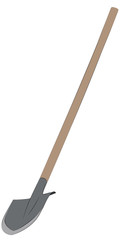Shovel. Vector Illustration on the white