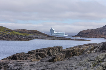 iceberg along coastline of Fogo Island, Newfoundland