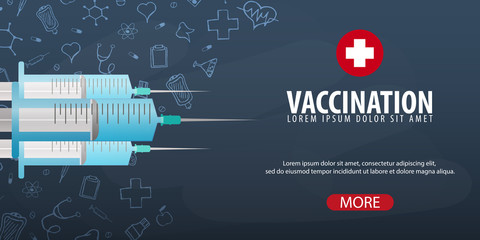 Vaccination. Medical background. Health care. Vector medicine illustration.