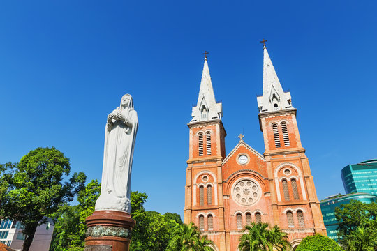 Saigon Notre Dame Cathedral Basilica in Ho Chi Minh city, Vietnam