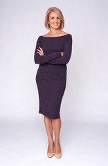full length of a fashionable old woman © spaxiax