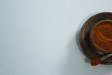 Chili powder spices in bowl
