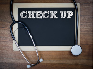 Check up - chalkboard message