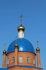 Fototapeta na wymiar Small Kibachi. Church of the Kazan Icon of the Mother of God.