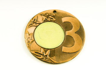 Medal on the white background
