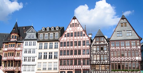 Fototapeta na wymiar Altstadt (Old Town) at Römerberg / Frankfurt am Main