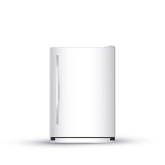 Vector illustration of  modern realistic frige on white background.