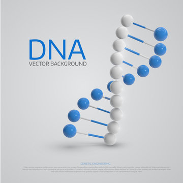 Abstract  colorful  medical background with  3d Dna molecule. Poster or cover template.