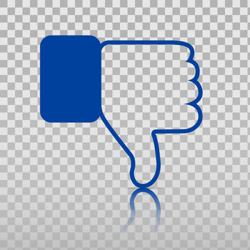 Dislike Icon. Thumb Down, Hand or Finger Illustration or Finger Illustration on Transparent Background. Symbol of Negative. Rate Choice for Social Media, Web and Apps. Vector illustration.