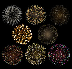 Obraz premium Set of Fireworks