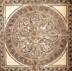 flower ornamental vintage tile classic travertine marble texture
