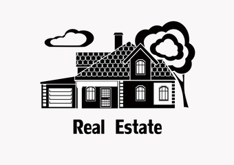 Vector private house.symbol of the house for all kinds of advertising resources