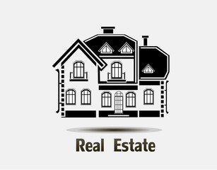 Vector private house.symbol of the house for all kinds of advertising resources