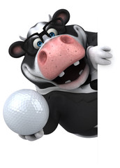 Fun cow - 3D Illustration