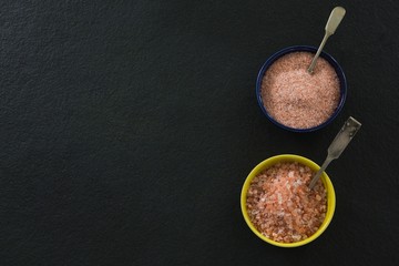Sea salt in bowls