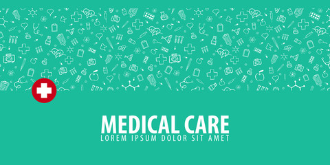 Medical background. Medical care. Health care. Vector medicine illustration. - 178568360