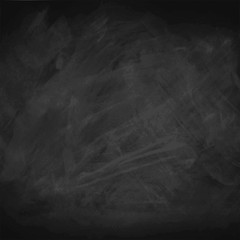 Black chalkboard background. Hand drawn texture, vector illustration © hely