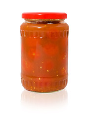 jar of pickled tomatoes
