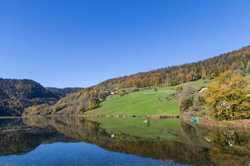 Obraz premium Le lac de Biaufond