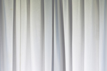 Obraz premium white striped curtain background on window