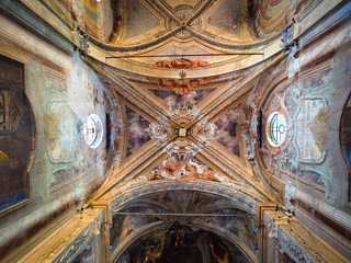 Fototapeta na wymiar The church of Our Lady of Miracles in Lonigo, Italy is an example of Gothic and Renaissance architecture.