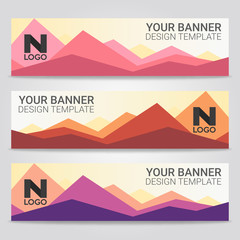 Abstract beautiful banner template background, Vector illustration ,Design for business presentation ,Header web and cards template