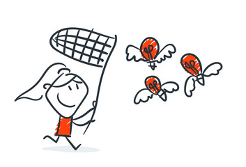 Strichfiguren - Frauchen: Fangen, gute Ideen, Wettbewerb. (25)