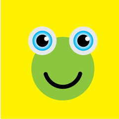 Frog Smile Logo Vector Template Design