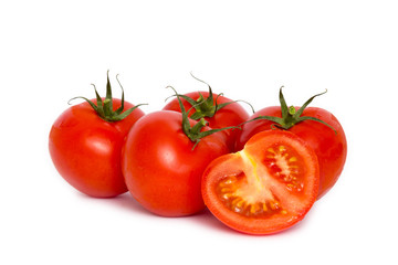 Tomaten auf weißem Hintergrund