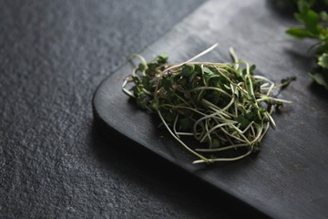 Fototapeta na wymiar Herb in a chopping board