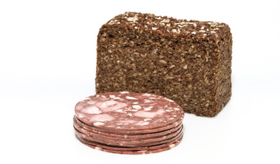 Schwarzbrot mit Rotwurst