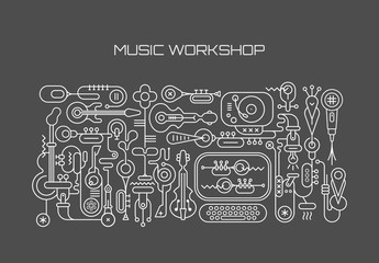 Music Workshop vector illustration